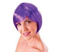 Bristol Novelty BW867 Neon Purple Flirty Flick Wig, Womens, One Size