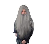 Bristol Novelty BW660 Wizard Wig and Long Beard, White, One Size Grey