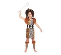 Cave Girl Costume With Wig Stone Age Animal Print Kids Book Week Fancy Dress