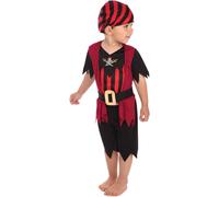 Bristol Novelty CC019 Pirate Boy Mate Toddler Costume, Red, X-Small, Age 2-3 Ye