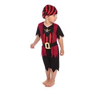 Bristol Novelty Pirate Mate Boy Toddler Costume Age 2 - 3 Years, Red