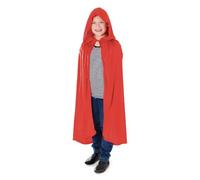 Bristol Novelty CC173 Velvet Hooded Cloak Costume, Red, Medium