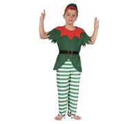 Bristol Novelty CC522 Santa Helper Boy Costume, Red, Small, Approx Age 3 -5 Years, Santa Helper Boy (S) Halloween Halloween