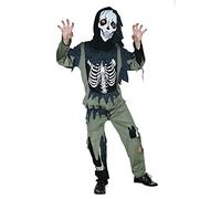 Bristol Novelty CC848 Skeleton Zombie Costume, Black, Medium, 122 - 134 cm, Approx Age 5 - 7 Years, Skeleton Zombie (M)