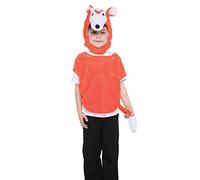 Bristol Novelty CF057 Fox Tabard Hood and Tail, Unisex-Child, Small, 4-7 Years Halloween