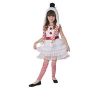 Bristol Novelty CF117 Snow Costume, Girls, White/Red, Large Halloween Halloween