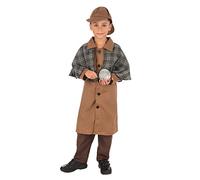 Bristol Novelty CF237L Detective Boy (Large) Costume, Brown, 7-8 Years Old Halloween Halloween