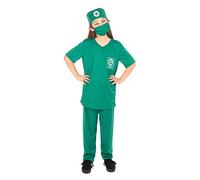Bristol Novelty CF239S Vet Child Small Costume, Boys, Girls, Green, 3-4 Years Old, Size S UK Halloween Halloween