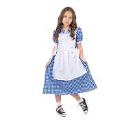 Bristol Novelty CF242XL Country Girl Costume, Blue, White, Age 10-12 Years Old