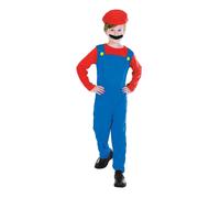 Bristol Novelty Childrens/Boys Plumber Costume - Red/Blue - M - Red/Blue