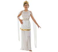 Bristol Novelty Childrens/Girls Budget Grecian Costume - White/Gold - S - White/Gold