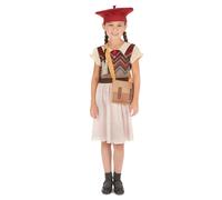 Bristol Novelty Childrens/Girls Evacuee Schoolgirl Costume - Multicoloured - M - Multicoloured