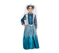 Bristol Novelty Childrens/Girls Skeleton Queen Costume - Blue - S - Blue