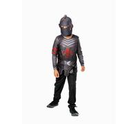 Bristol Novelty Childrens/Kids Black Knight Costume Set - Black/Grey/Red - 3-4 Years - Black/Grey/Red