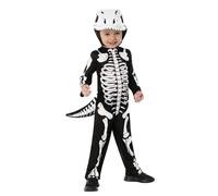 Bristol Novelty Childrens/Kids Dinosaur Skeleton Costume (2-3 Years) (Black/White)