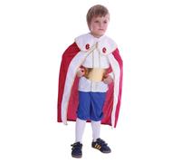 Bristol Novelty Childrens/Kids King Robe And Shorts Costume / One Size Red/White