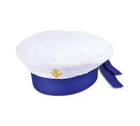 Bristol Novelty Childrens/Kids Sailor Hat - White/Blue - One Size - White/Blue