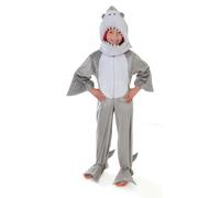 Bristol Novelty Childrens/Kids Shark Plush Costume - Grey/White - L - Grey/White
