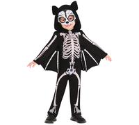 Bristol Novelty Childrens/Kids Skeleton Bat Costume BN6139