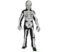 Bristol Novelty Childrens/Kids Skeleton Muscle Chest Costume / S Black/White BN5