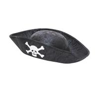 Bristol Novelty Childrens/Kids Skull And Crossbones Pirate Hat - Black/White - One Size - Black/White