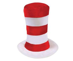 Bristol Novelty Childrens/Kids Tall Striped Top Hat - Red/White - One Size - Red/White