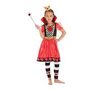 Girls Queen of Hearts Costume Kids Wonderland Book Week Day Child Fancy Dress