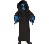 Bristol Novelty Childrens Unisex Phantom Reaper Costume - Black/Blue - S - Black/Blue