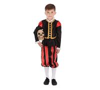 Bristol Novelty Children's William Shakespeare Costume, Age 4-6 years old Halloween Halloween