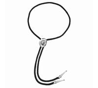 Bristol Novelty Cowboy Bootlace Bolo Tie - Black/Silver - Black/Silver - One Size