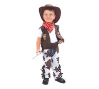 Bristol Novelty Cowboy Toddler Costume Set, Kids Fancy Dress, One Size 2-3 Years