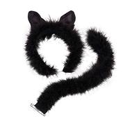 Bristol Novelty DS050 Cat Set with Marabou Trim, Womens, One Size