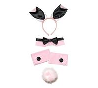 Bristol Novelty Ds089 Bunny Girl Set Pink and Black, One Size Halloween Halloween