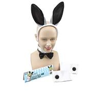 Bristol Novelty DS104 Bunny Girl Set Fancy Dress Accessory, Womens, Black, White, One Size