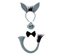 Bristol Novelty DS123 Donkey Costume Accessory Set and Sound, One Size, for 3 years to 14 years, Brown