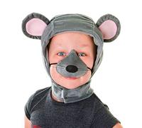 Bristol Novelty DS131 Mouse Set Childs Hood and Nose, Unisex, One Size, Gray