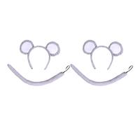 Bristol Novelty DS157 Ears and Tail Mouse Costume Set, Unisex-Child, Grey, One Size