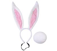 Bristol Novelty DS192 Children Costume | Bunny Big Ear Set | White and Pink | Pack of 1, us:one size