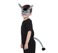 Child Animal Mask & Tail Fancy Dress Costume Set