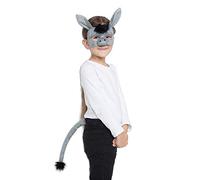 Child Animal Mask & Tail Fancy Dress Costume Set