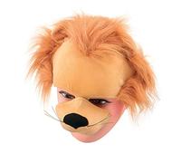 Bristol Novelty EM092 Lion Half Face Mask on Headband, Unisex-Child, Multi-Colour, One Size