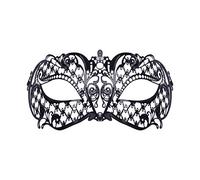Bristol Novelty EM145 Filigree Patterned Mask, Women, Black Halloween, World Book Day