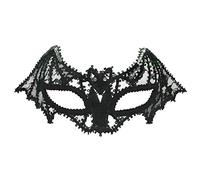 Bristol Novelty EM409 Bat Mask Lace on Headband, Womens, Multi-Colour, One Size