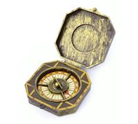 Bristol Novelty Fake Pirate Compass - Brown/Gold - Brown/Gold - One Size