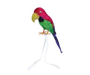 Bristol Novelty Feather Covered Toy Parrot38cm Multicoloured BN1557