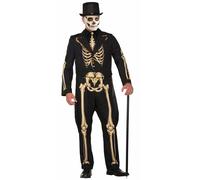Bristol Novelty 78254 Skeleton Formal Costume, Chest Size 42-44-Inch Halloween Halloween