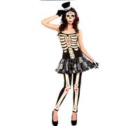 Bristol Novelty Forum Novelties AC618 Day of The Dead Tutu Dress (UK Size 10-14)