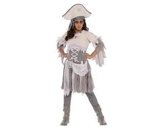 Bristol Novelty Ghost Pirate Girl Halloween Costume, Childrens
