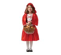 Bristol Novelty Girls Red Riding Hood Costume - Red/White - 7-8 Years - Red/White
