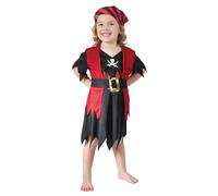 Bristol Novelty Girls Skull And Cutlasses Pirate Costume90-100cm Black/Red/White